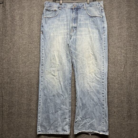 Vintage Y2K‎ Union Bay Baggy Skater Light Wash Jeans Mens 38x32 Wide Leg - Picture 1 of 7